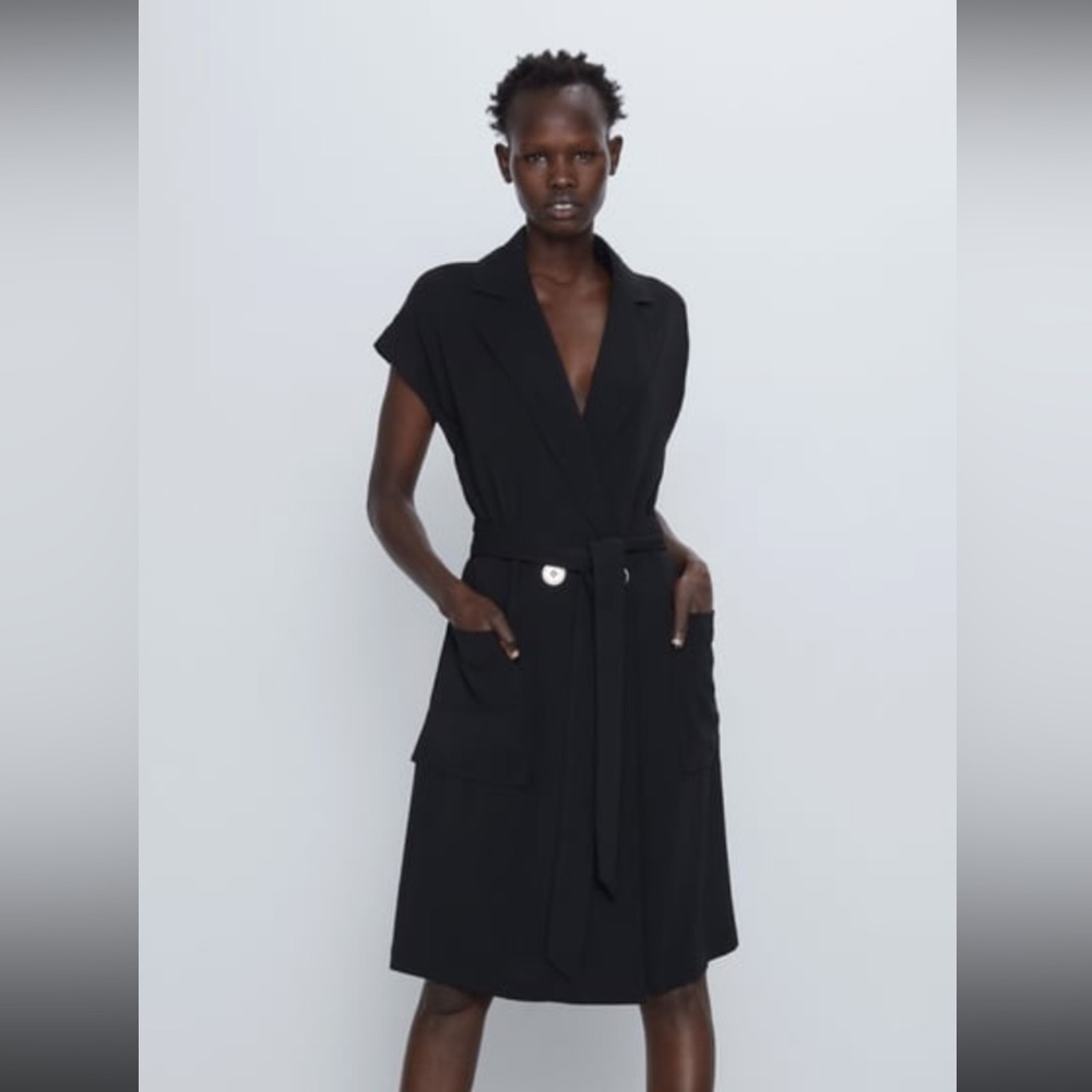 Brand New Zara Belted Vest Dress Size Small